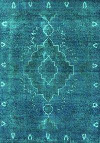 Oriental Turquoise Industrial Rug, urb2222turq