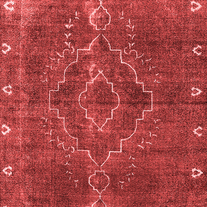 Machine Washable Oriental Red Industrial Rug, wshurb2222red