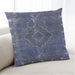 Lifestyle Image of Mid-Century Modern Urban Square Blue Throw Pillow, 18 inch by 18 inch, pwurb2222