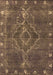 Machine Washable Oriental Brown Industrial Rug, wshurb2222brn