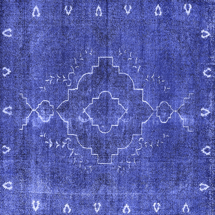 Square Oriental Blue Industrial Rug, urb2222blu