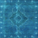 Square Oriental Light Blue Industrial Rug, urb2222lblu