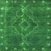 Square Oriental Green Industrial Rug, urb2222grn