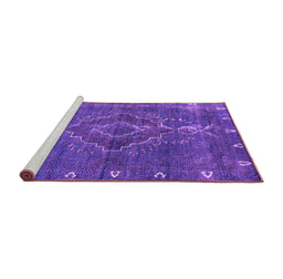 Sideview of Machine Washable Oriental Purple Industrial Area Rugs, wshurb2222pur