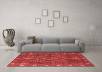 Machine Washable Oriental Red Industrial Rug, wshurb2222red