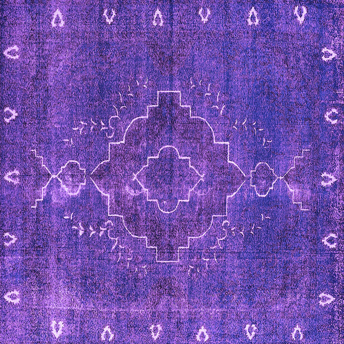 Square Machine Washable Oriental Purple Industrial Area Rugs, wshurb2222pur