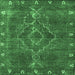 Square Oriental Emerald Green Industrial Rug, urb2222emgrn