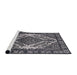 Sideview of Machine Washable Industrial Modern Charcoal Blue Rug, wshurb2223