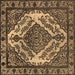 Square Oriental Brown Industrial Rug, urb2223brn