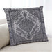 Lifestyle Image of Mid-Century Modern Urban Square Charcoal Blue Throw Pillow, 18 inch by 18 inch, pwurb2223