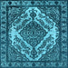 Square Oriental Light Blue Industrial Rug, urb2223lblu