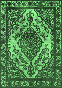 Oriental Emerald Green Industrial Rug, urb2223emgrn