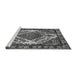 Sideview of Machine Washable Oriental Gray Industrial Rug, wshurb2223gry