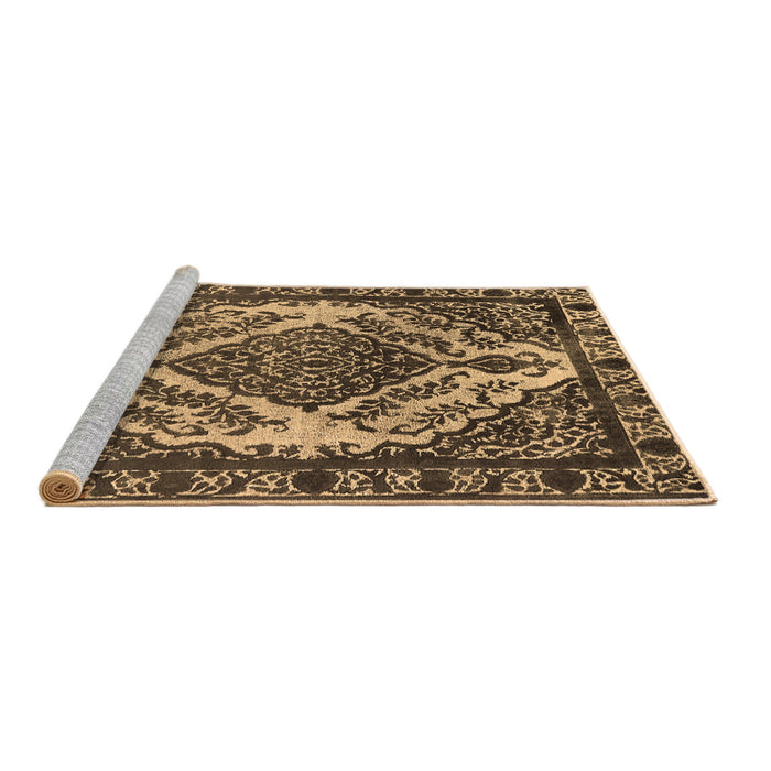 Sideview of Machine Washable Oriental Brown Industrial Rug, wshurb2223brn