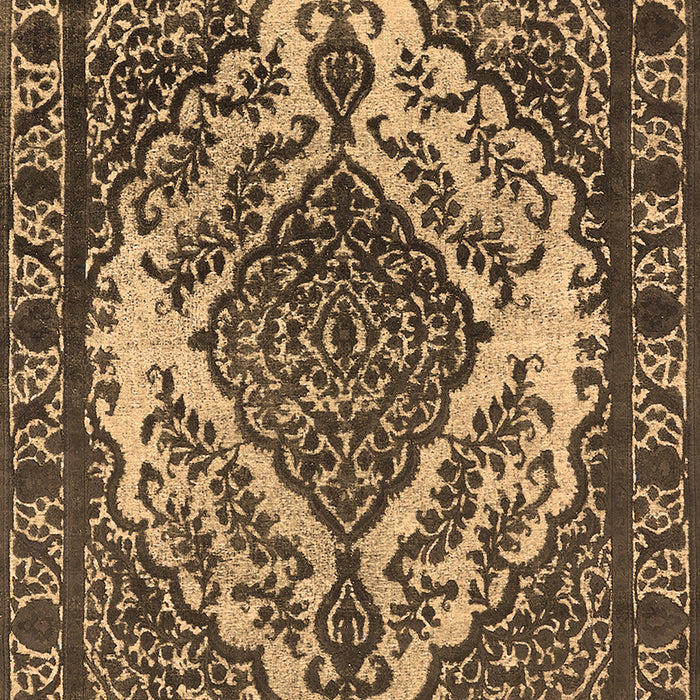 Machine Washable Oriental Brown Industrial Rug, wshurb2223brn