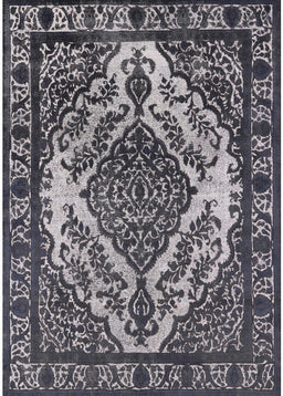 Machine Washable Industrial Modern Charcoal Blue Rug, wshurb2223