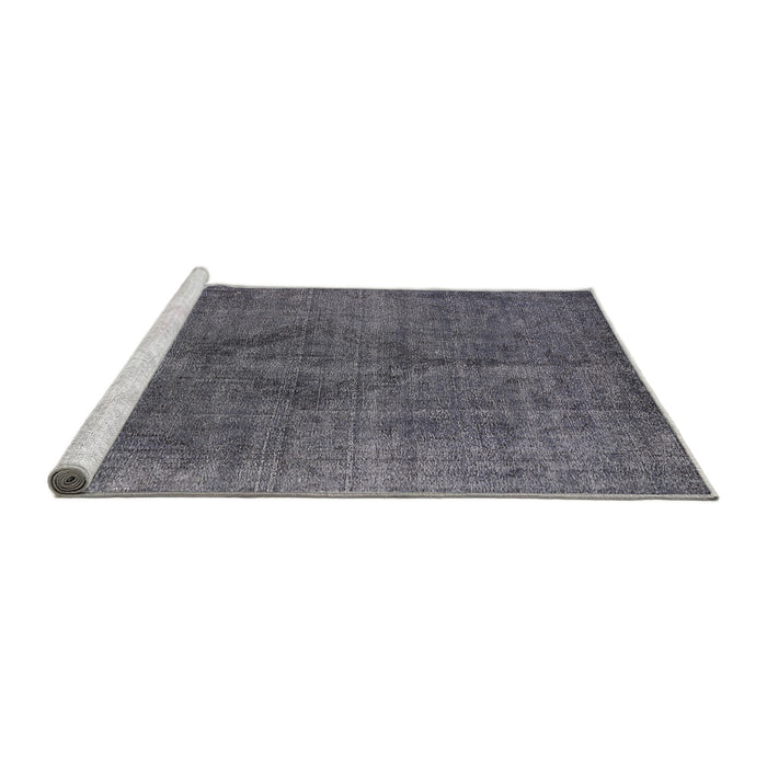 Serging Thickness of Machine Washable Industrial Modern Gray Rug, wshurb2224