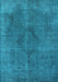 Machine Washable Oriental Light Blue Industrial Rug, wshurb2224lblu