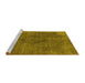 Sideview of Machine Washable Oriental Yellow Industrial Rug, wshurb2224yw