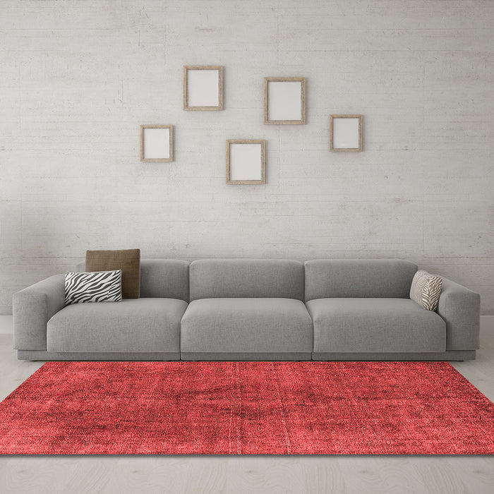 Industrial Red Washable Rugs
