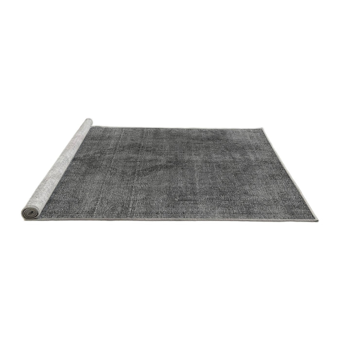 Sideview of Machine Washable Oriental Gray Industrial Rug, wshurb2224gry