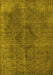 Machine Washable Oriental Yellow Industrial Rug, wshurb2224yw