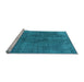 Sideview of Machine Washable Oriental Light Blue Industrial Rug, wshurb2224lblu