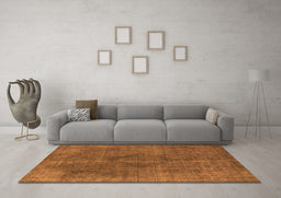 Machine Washable Oriental Orange Industrial Area Rugs in a Living Room, wshurb2224org