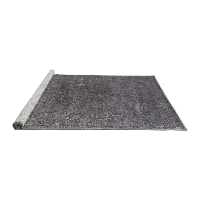 Sideview of Machine Washable Industrial Modern Gray Rug, wshurb2225