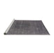 Sideview of Machine Washable Industrial Modern Gray Rug, wshurb2225