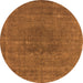 Round Oriental Orange Industrial Rug, urb2225org