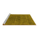 Sideview of Machine Washable Oriental Yellow Industrial Rug, wshurb2225yw