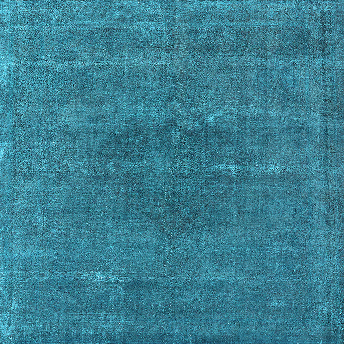 Square Machine Washable Oriental Light Blue Industrial Rug, wshurb2225lblu