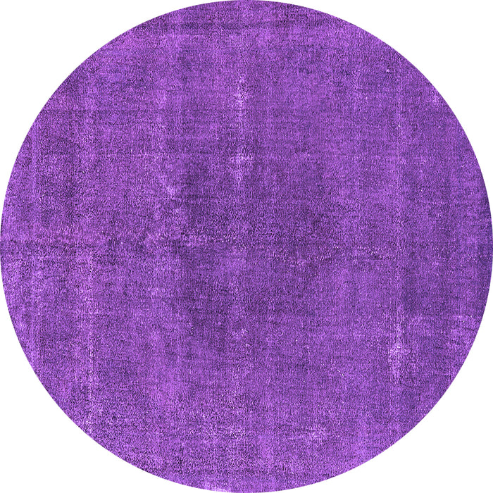 Round Oriental Purple Industrial Rug, urb2225pur