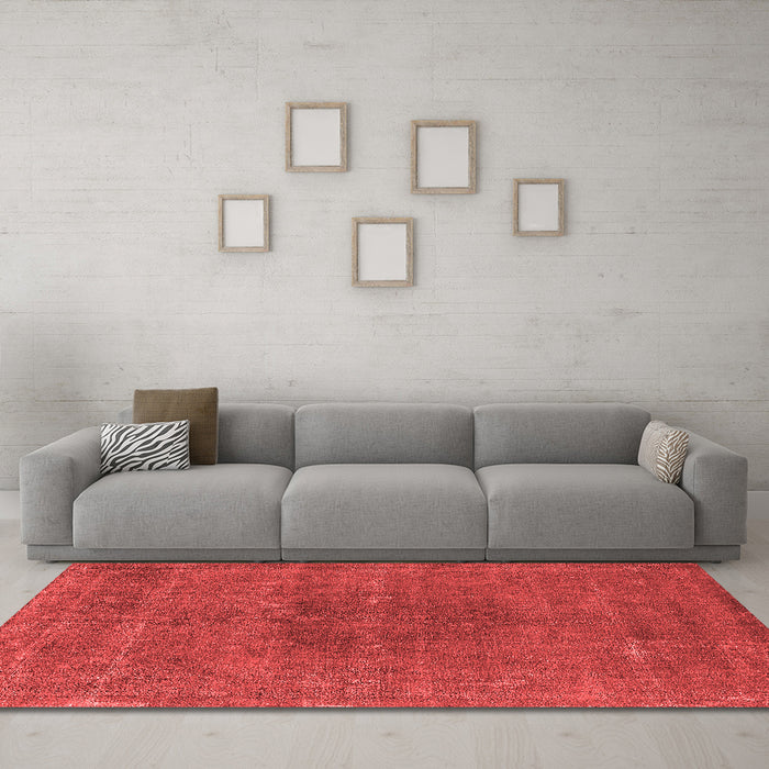 Industrial Red Washable Rugs