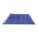 Sideview of Machine Washable Oriental Blue Industrial Rug, wshurb2225blu