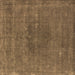 Square Oriental Brown Industrial Rug, urb2225brn