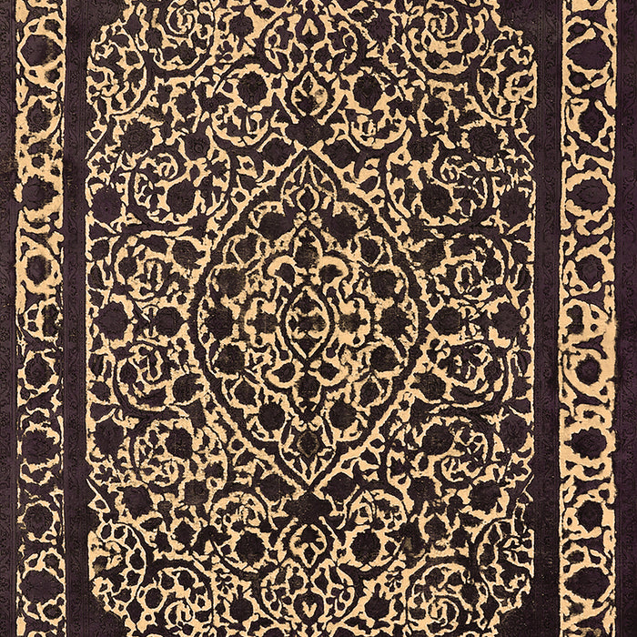Machine Washable Oriental Brown Industrial Rug, wshurb2226brn