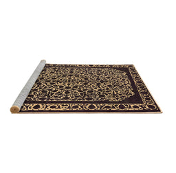 Sideview of Machine Washable Oriental Brown Industrial Rug, wshurb2226brn