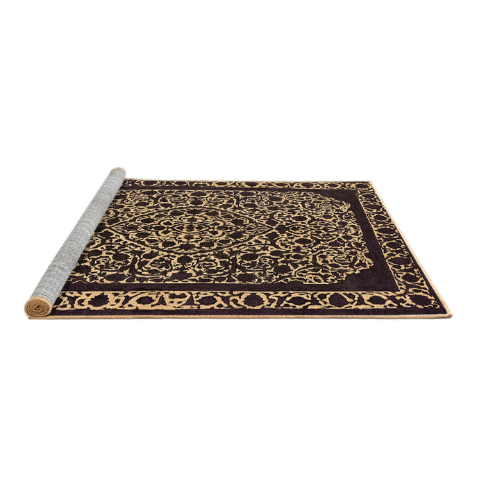Sideview of Machine Washable Oriental Brown Industrial Rug, wshurb2226brn