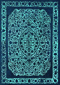 Oriental Turquoise Industrial Rug, urb2226turq