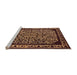 Sideview of Machine Washable Oriental Orange Industrial Area Rugs, wshurb2226org