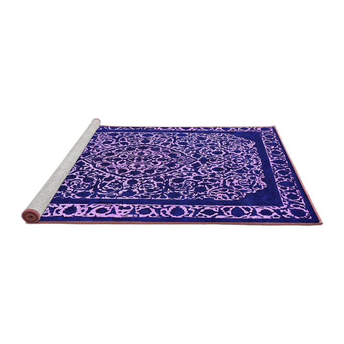 Sideview of Machine Washable Oriental Purple Industrial Area Rugs, wshurb2226pur