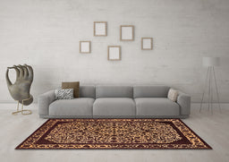 Machine Washable Oriental Orange Industrial Area Rugs in a Living Room, wshurb2226org
