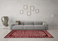 Machine Washable Oriental Red Industrial Rug, wshurb2226red