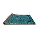 Sideview of Oriental Turquoise Industrial Rug, urb2226turq