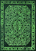 Machine Washable Oriental Green Industrial Area Rugs, wshurb2226grn