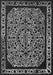 Machine Washable Oriental Gray Industrial Rug, wshurb2226gry