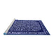 Sideview of Machine Washable Oriental Blue Industrial Rug, wshurb2226blu