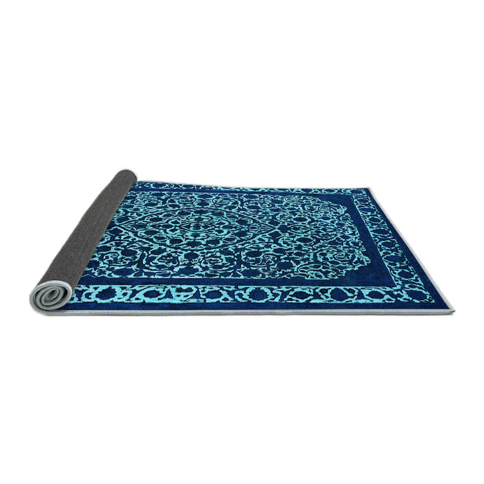 Sideview of Oriental Light Blue Industrial Rug, urb2226lblu